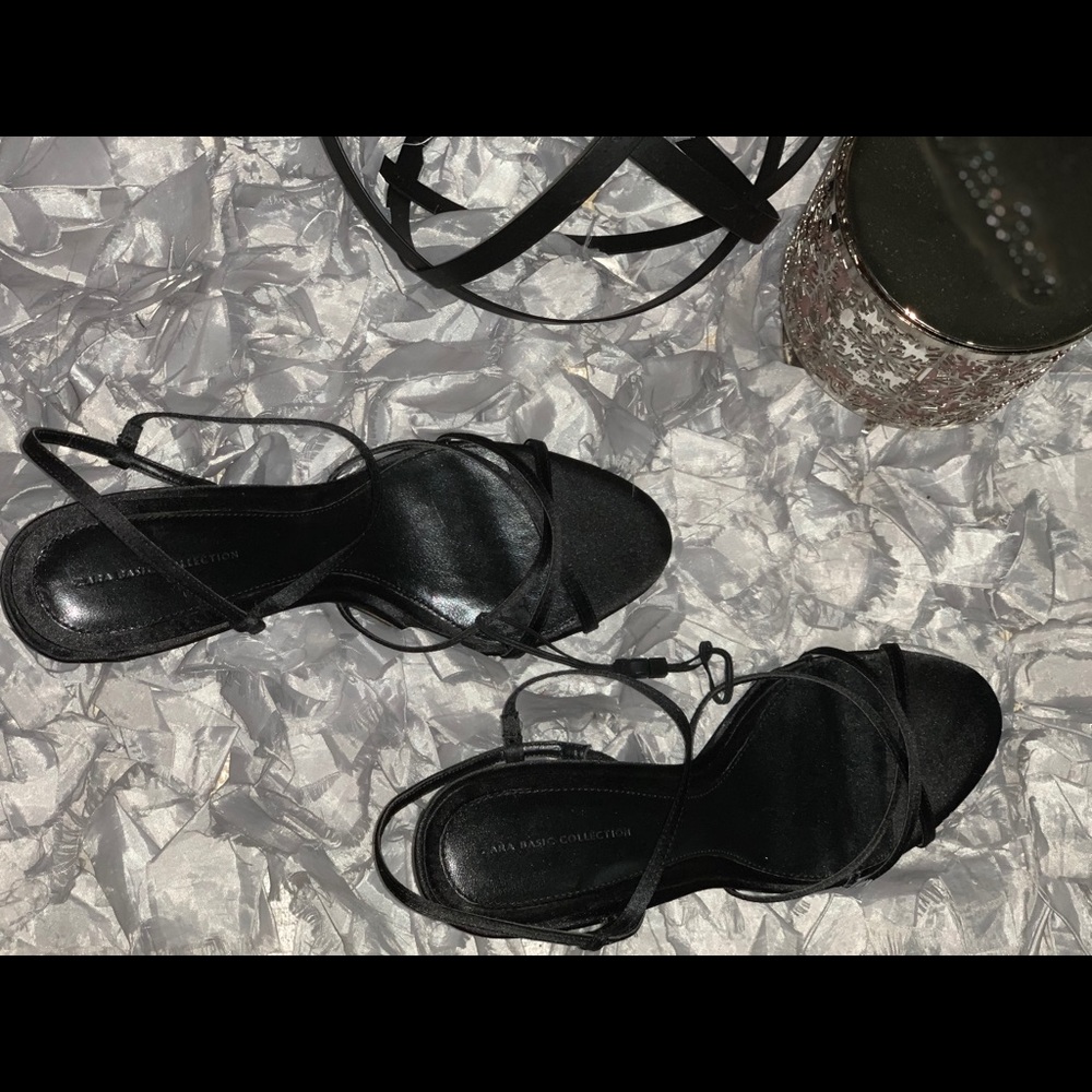 ZARA | Satin Sandal Heels